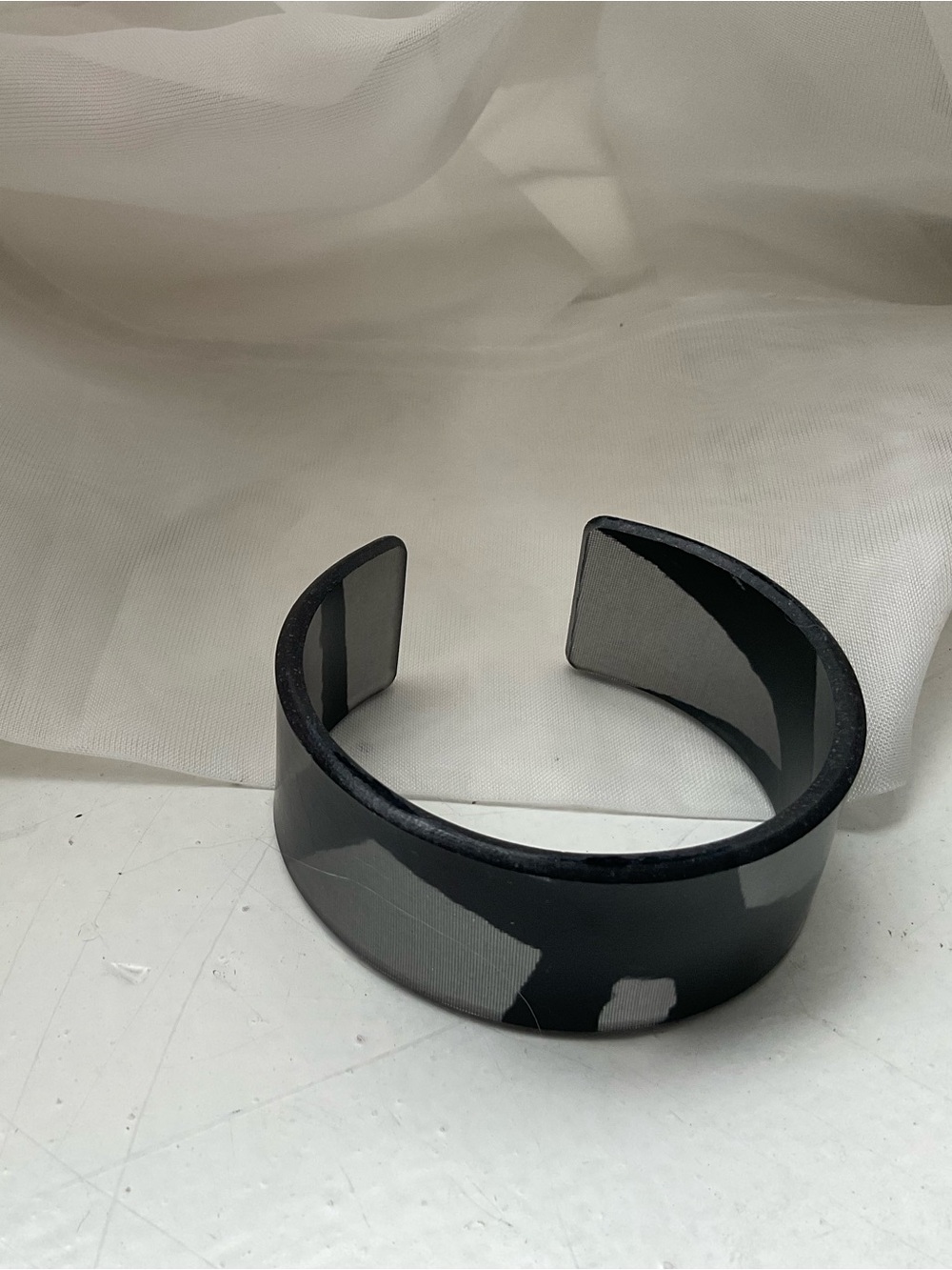 Black Resin Cuff Bracelet
